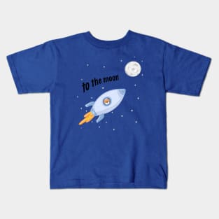 Shiba Inu to the Moon! Kids T-Shirt